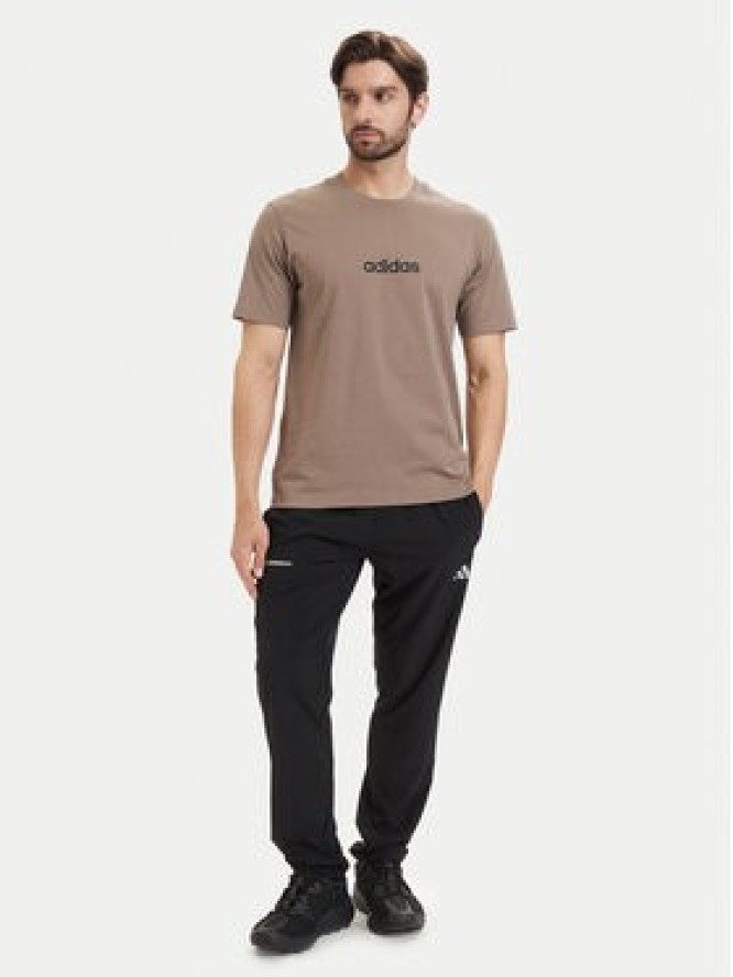 adidas T-Shirt Essentials Linear KF2390 Beżowy Regular Fit