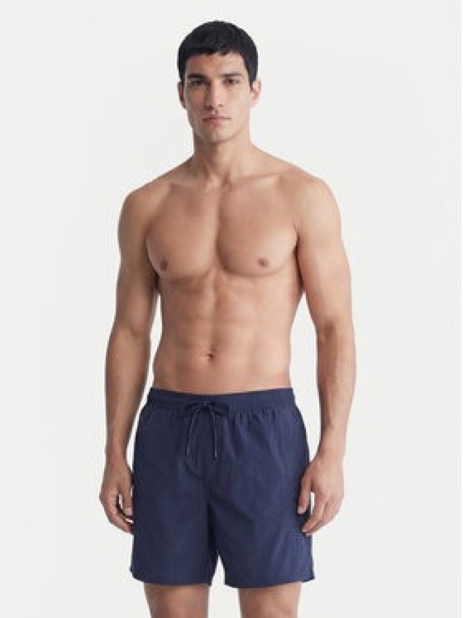 Calvin Klein Swimwear Szorty kąpielowe LV00N61029 Granatowy Regular Fit