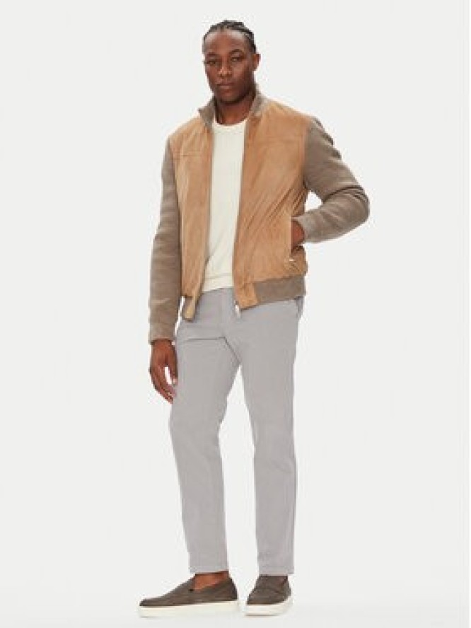 Milestone Kurtka skórzana MSNicolas 531628 60690 Beżowy Regular Fit