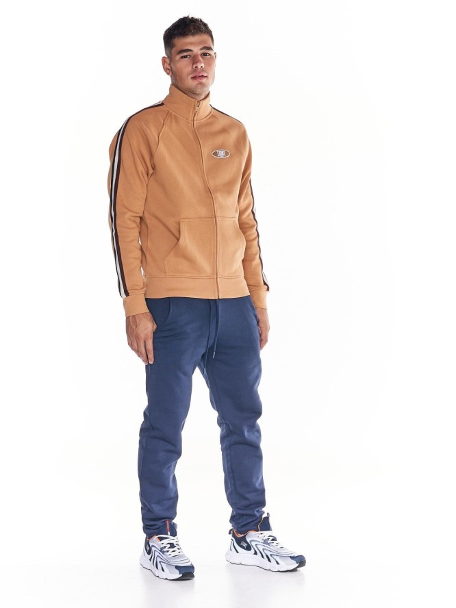 Męski dres zapinany na suwak, z wysokim kołnierzem, linia Earth Tones