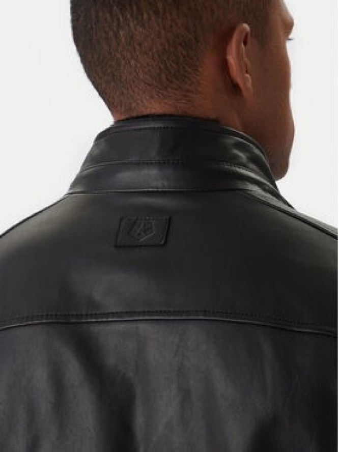 Milestone Kurtka skórzana Ms Franklin 531012 21265 Czarny Regular Fit