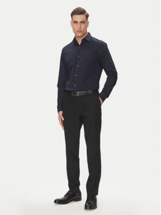 Calvin Klein Koszula Essential LV019EU000 Granatowy Slim Fit