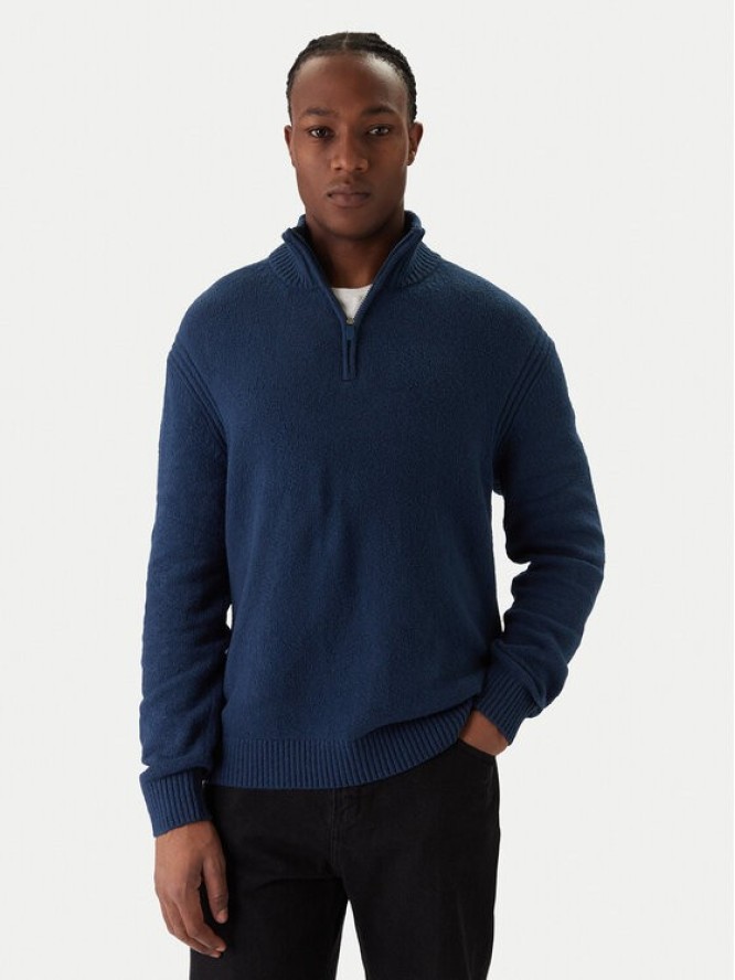 Jack & Jones Sweter Point 12287316 Niebieski Relaxed Fit