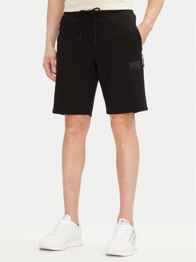 EA7 Emporio Armani Szorty sportowe 7M000095 AF12116 UC001 Czarny Regular Fit
