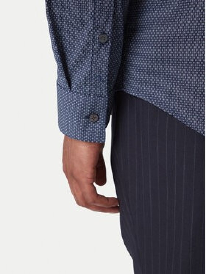 Calvin Klein Koszula LV019EU083 Granatowy Slim Fit