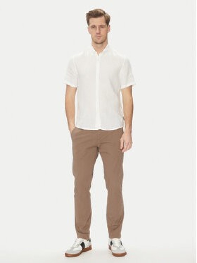 Michael Kors Koszula CS1400I4YT Biały Slim Fit