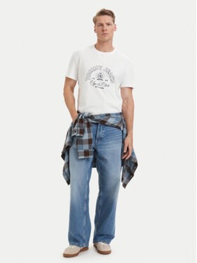 Tommy Jeans T-Shirt DM0DM23175 Biały Regular Fit