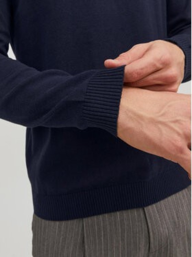Jack & Jones Sweter 12137194 Granatowy Regular Fit