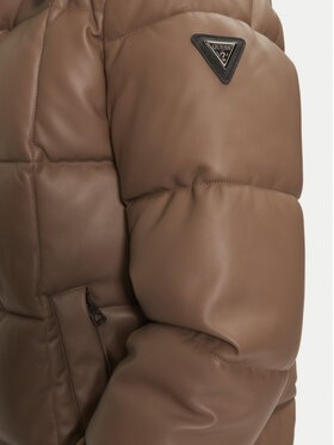 Guess Kurtka z imitacji skóry M4BL33 WGJB0 Brązowy Regular Fit