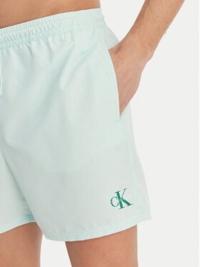 Calvin Klein Swimwear Szorty kąpielowe LV00N61045 Zielony