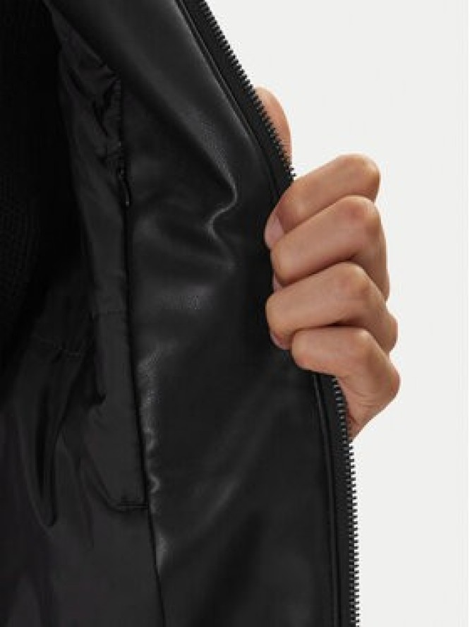 Calvin Klein Jeans Kurtka z imitacji skóry LV04RE403G Czarny Regular Fit