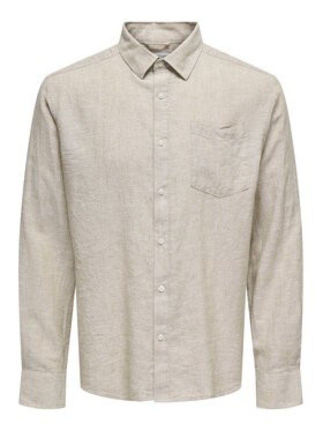 Only & Sons Koszula Caiden 22031804 Beżowy Regular Fit