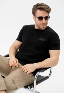 Bawełniany t-shirt, Comfort Fit, T-INDU