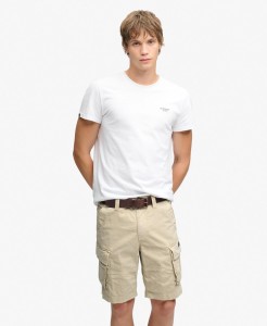superdry Core Cargo Shorts — relaxed fit, średniej wagi twill – SAND