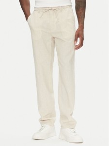 Lindbergh Spodnie materiałowe 30-003030 Beżowy Relaxed Fit