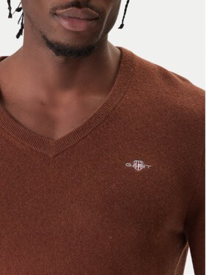 Gant Sweter 8050274 Brązowy Regular Fit