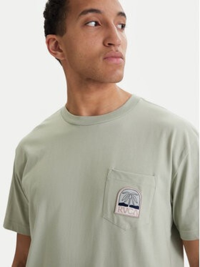 RVCA T-Shirt Palmcrest EVYZT00275 Zielony Relaxed Fit