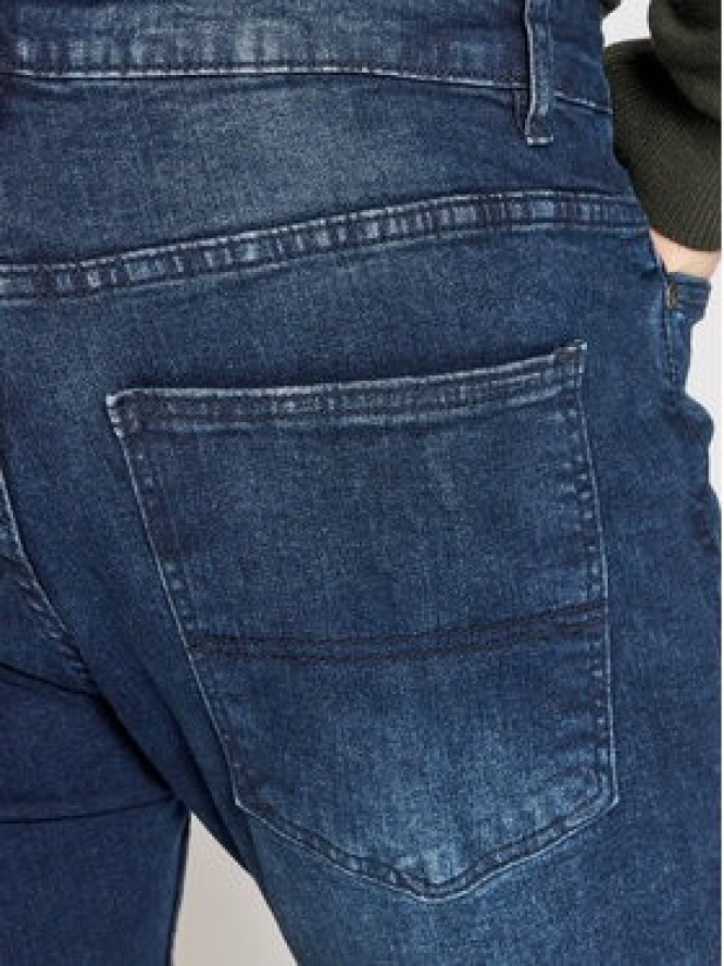 Brave Soul Jeansy MJN-MADISONDARK Granatowy Skinny Fit