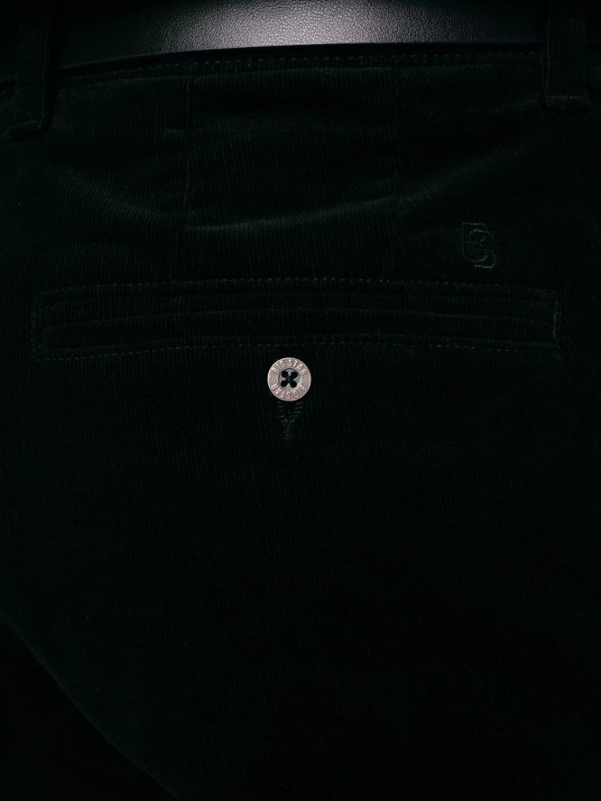 Spodnie męskie chinosy sztruks czarne Trevis 906