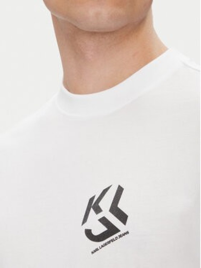Karl Lagerfeld Jeans T-Shirt A2M17072 Biały Regular Fit