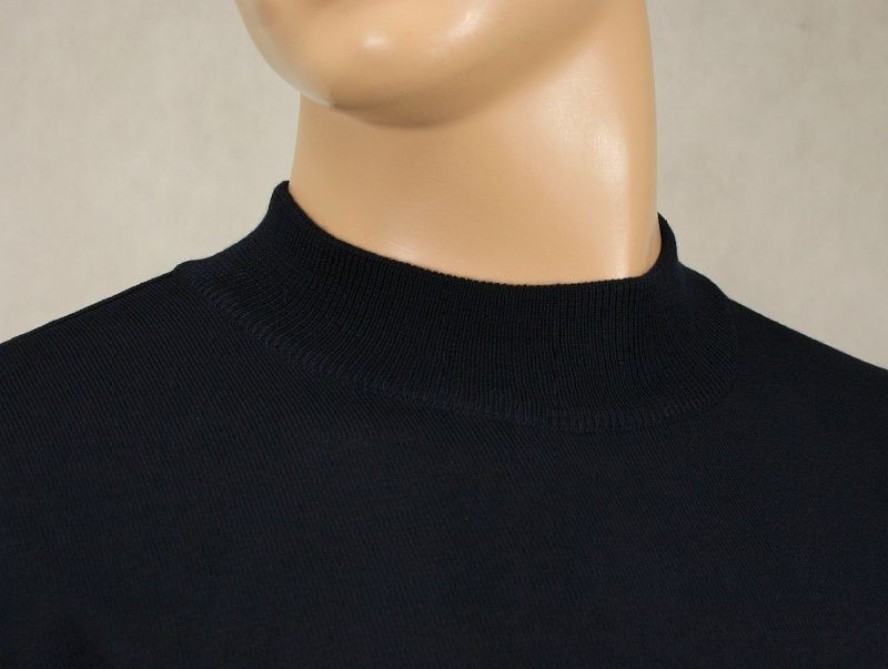 Półgolf Granatowy Klasyczny Wełna Merynosa - MM Classic, Męski