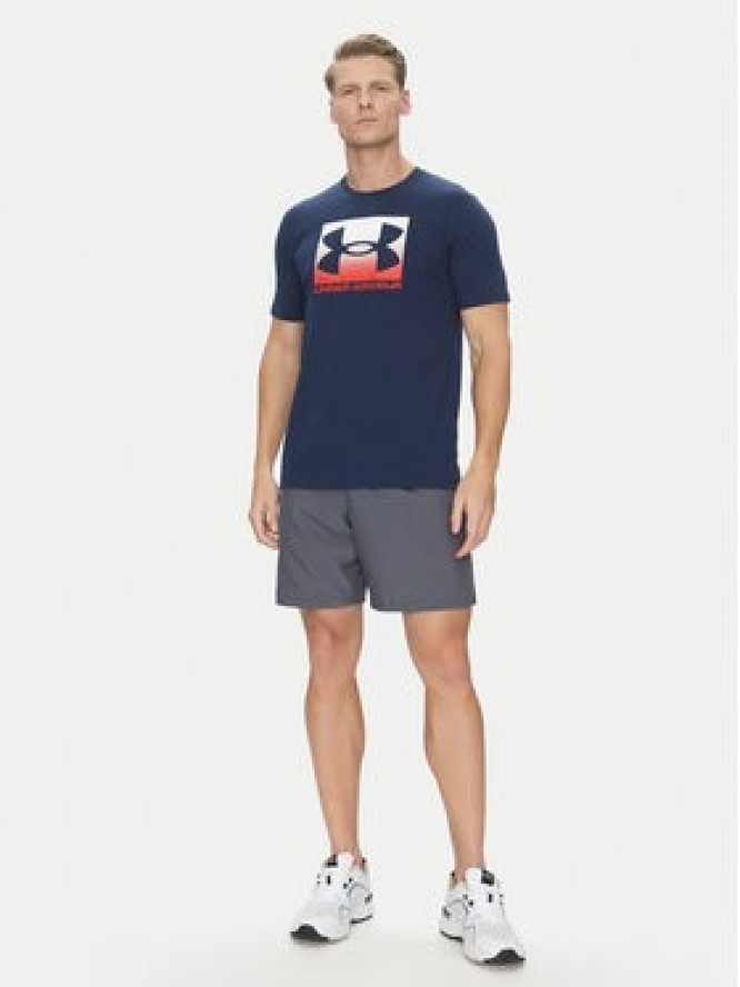 Under Armour T-Shirt Boxed Sports 1386793 Granatowy Loose Fit