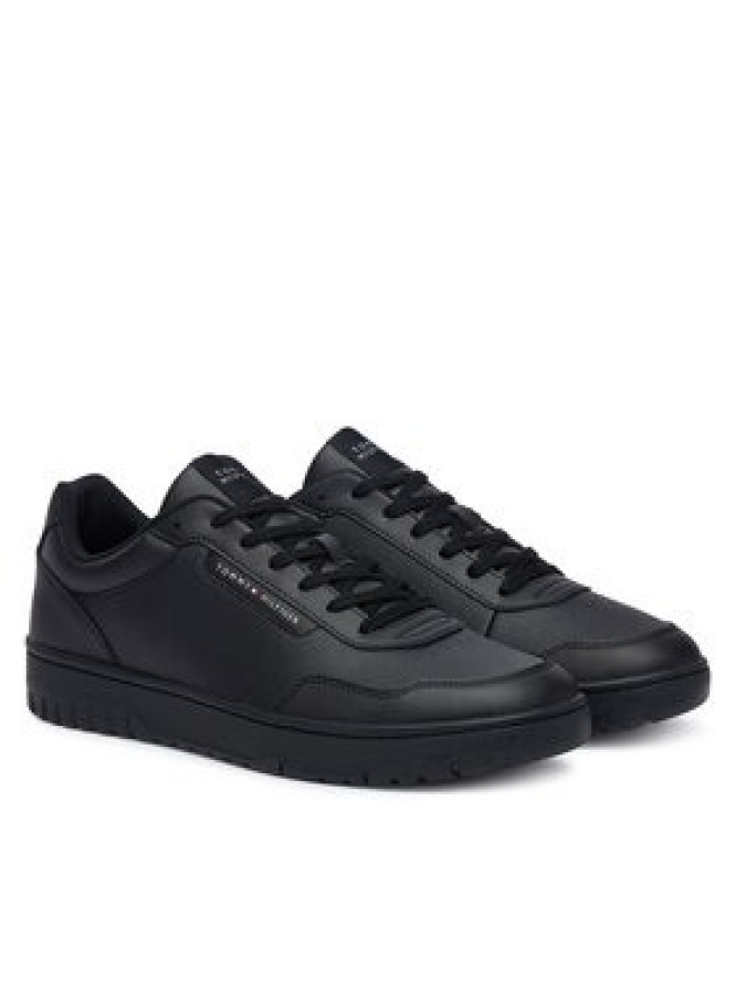 Tommy Hilfiger Sneakersy Th Basket Core Leather FM0FM05927 Czarny