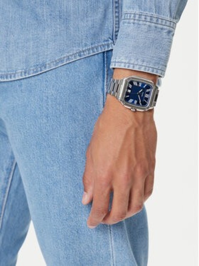 Fossil Zegarek Crosby FS6121 Srebrny