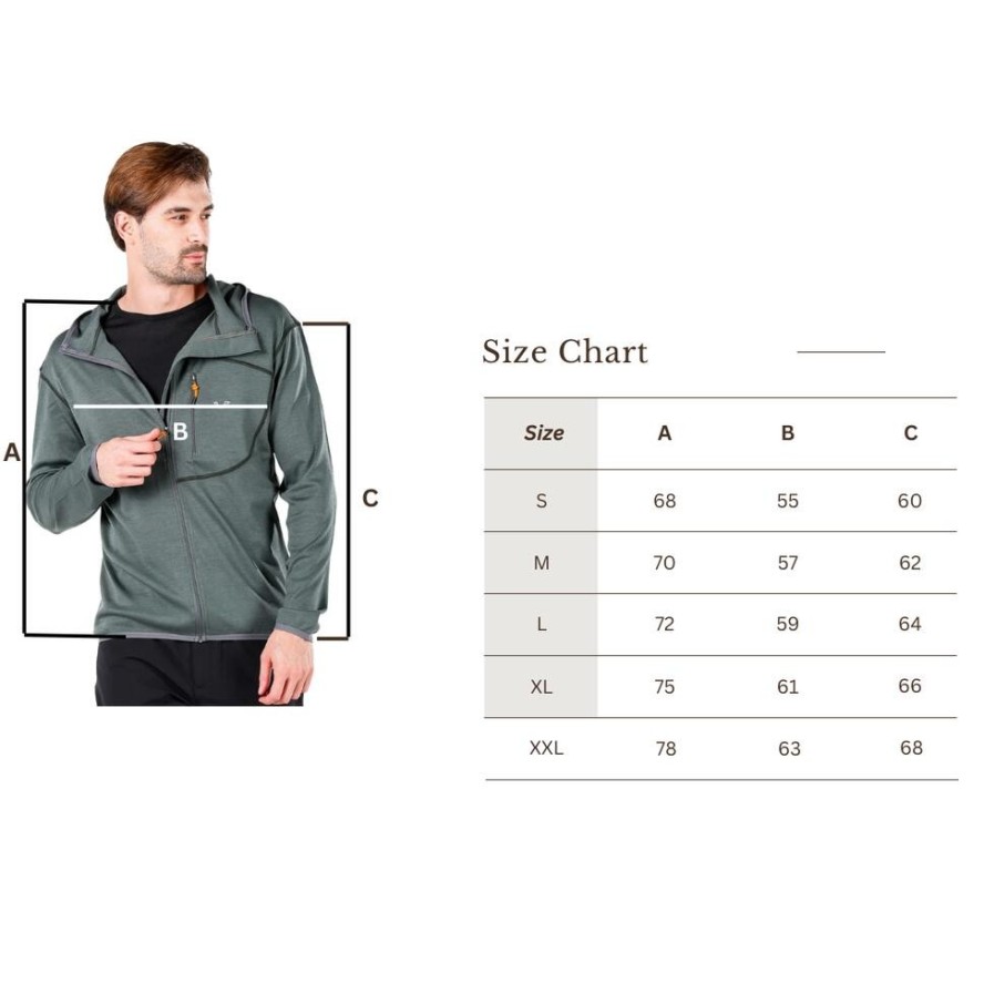 Męska Bluza z Kapturem z 100% Wełny Merino - Maestro/Woolona