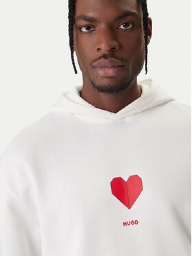 HUGO Bluza Dalentinos 50554025 Biały Relaxed Fit