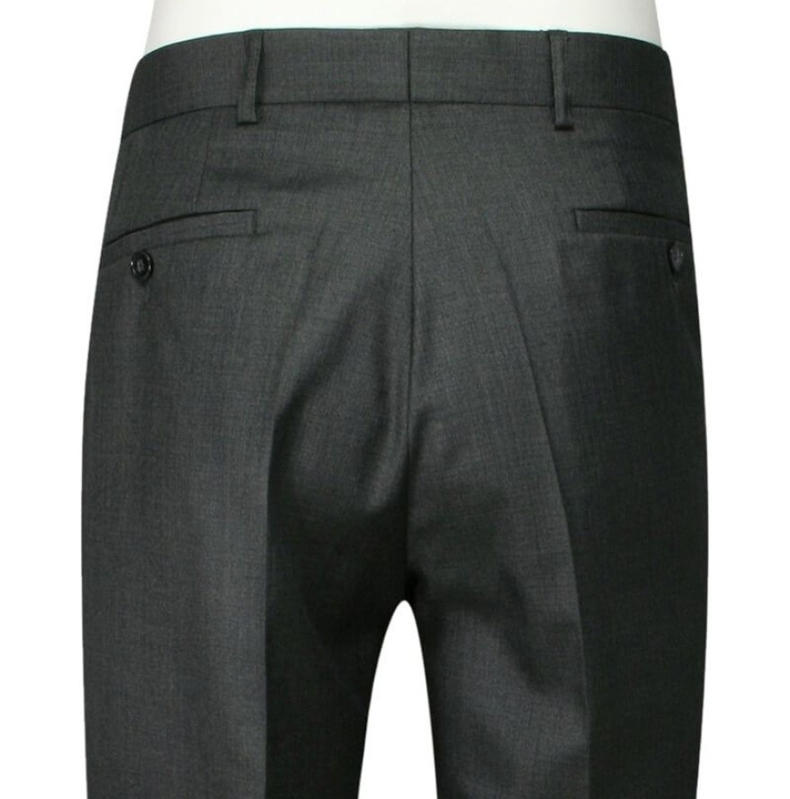 Garnitur Dwuczęściowy Grafitowy Elegancki, Zapinany na Dwa Guziki, Spodnie w Kant -CASINO