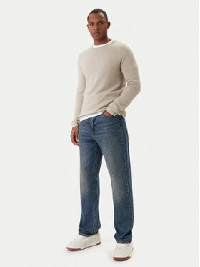 Jack & Jones Sweter Hill 12157321 Beżowy Regular Fit