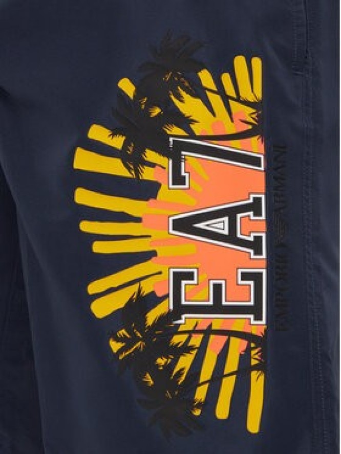 EA7 Emporio Armani Szorty kąpielowe 902047 4R751 06935 Granatowy Regular Fit