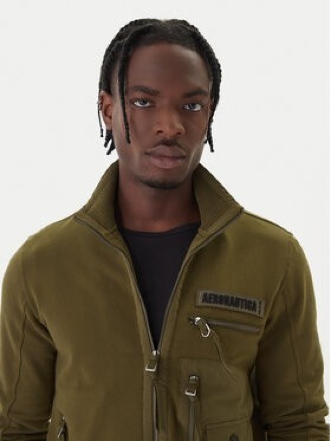 Aeronautica Militare Bluza 252FE2069UF00668 Zielony Regular Fit