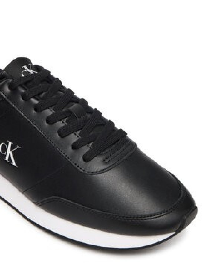 Calvin Klein Sneakersy Retro Runner Ess Lth YM0YM01355 Czarny