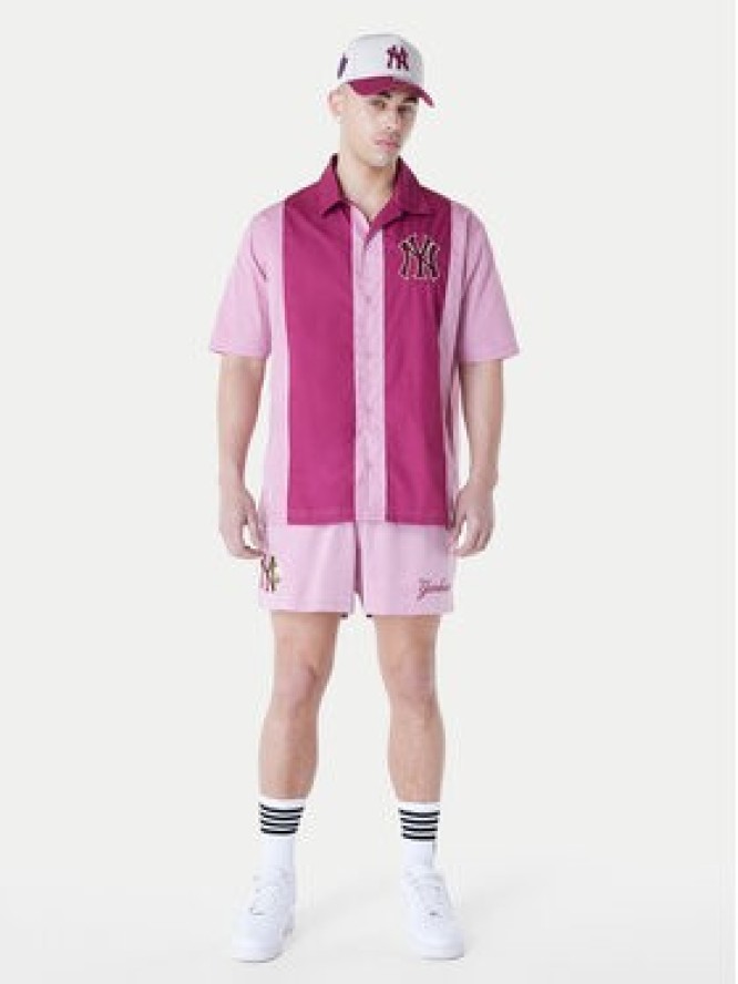 New Era Szorty sportowe New York Yankees MLB Woven 60596377 Różowy Regular Fit