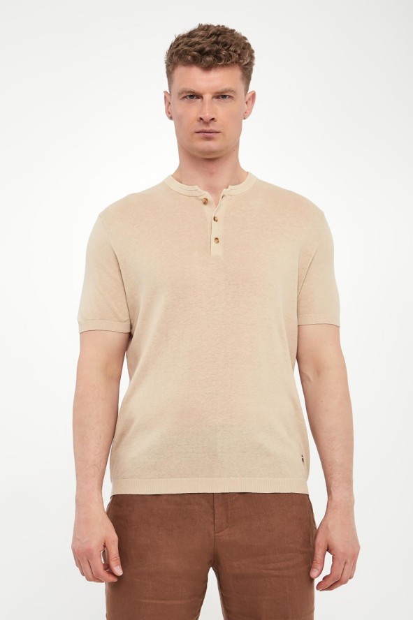 T-shirt męski z lnem LIU JO