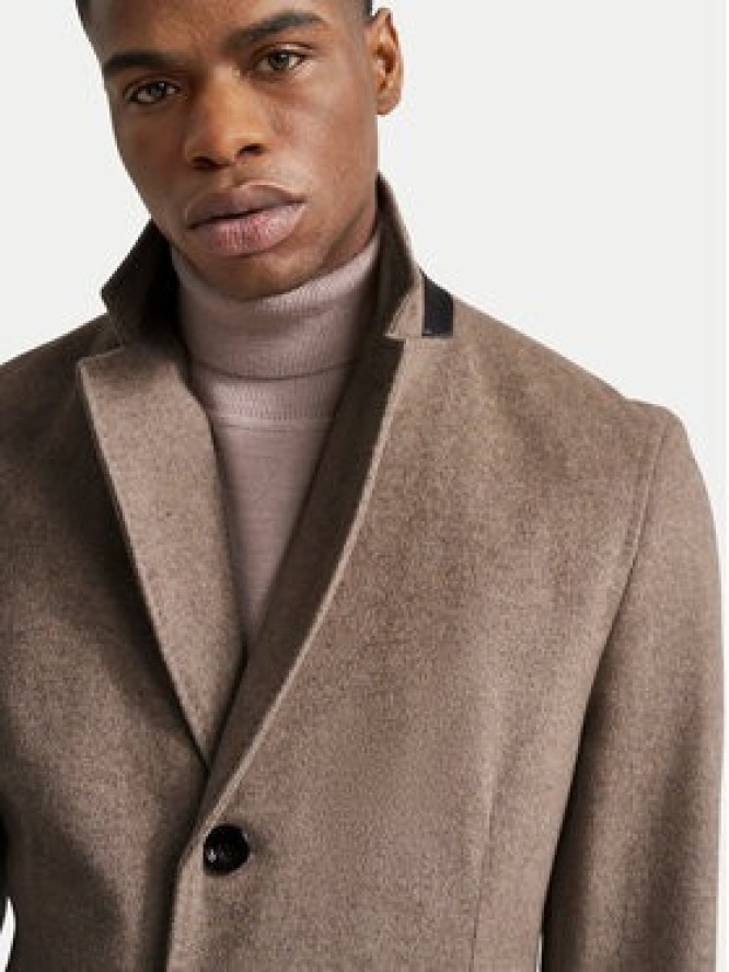 Bugatti Płaszcz wełniany 621300 69071 Beżowy Regular Fit