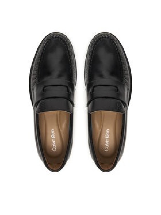 Calvin Klein Lordsy Ess Rubber Loafer Wr Pol Lth HM0HM02171 Czarny
