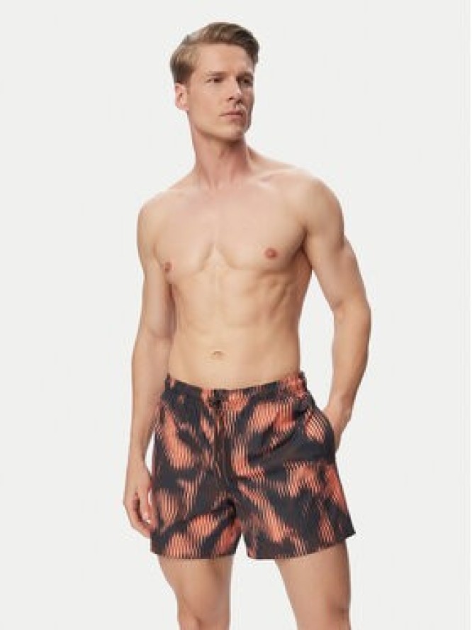 Jack & Jones Szorty kąpielowe Maui Shell 12291808 Bordowy Regular Fit