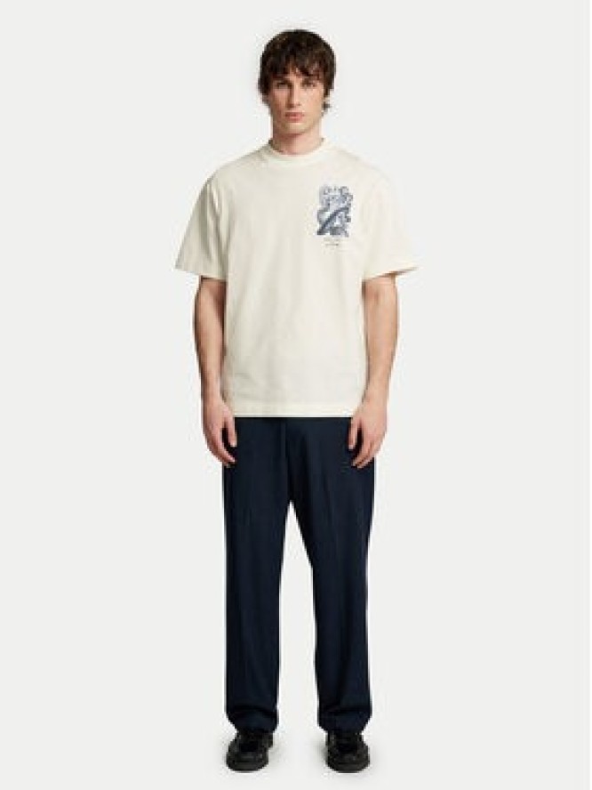 Selected Homme T-Shirt Will 16097225 Écru Relaxed Fit