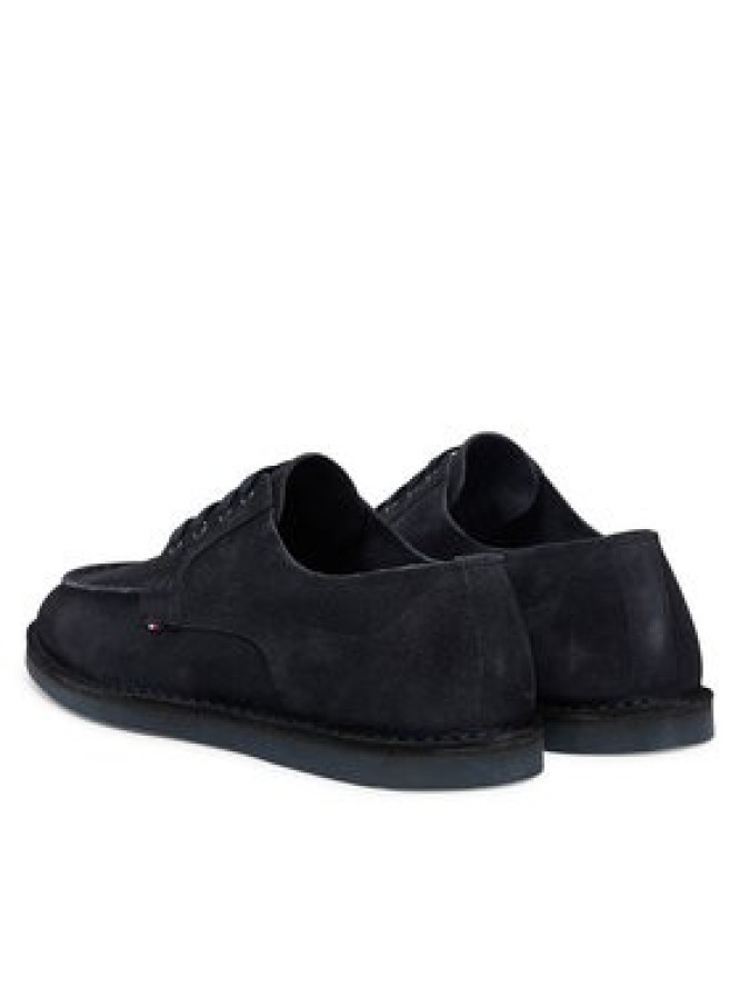 Tommy Hilfiger Półbuty Stitchdown Suede Derby FM0FM05841 Granatowy