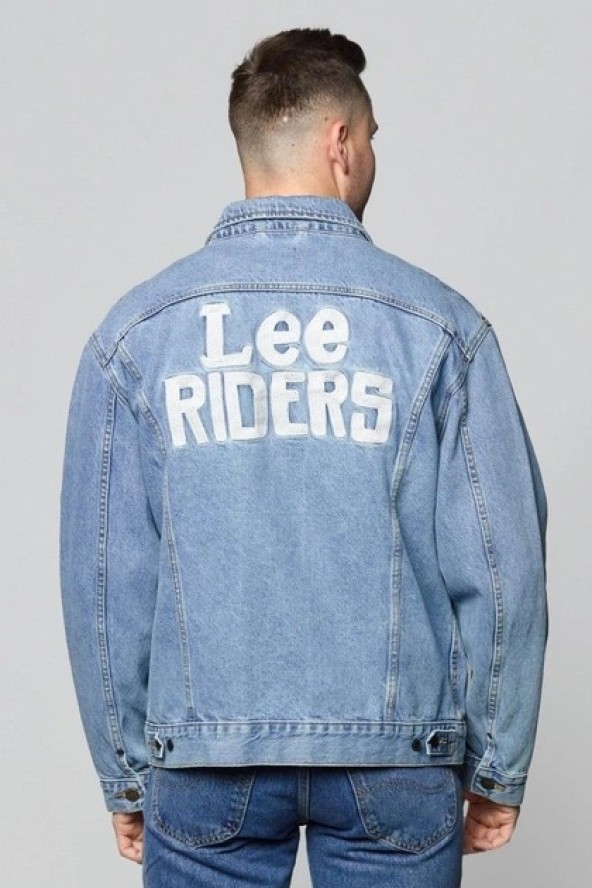 LEE RIDER JACKET SUPER MĘSKA KURTKA JEANSOWA STONEWASH L89ZRDVA 112124041