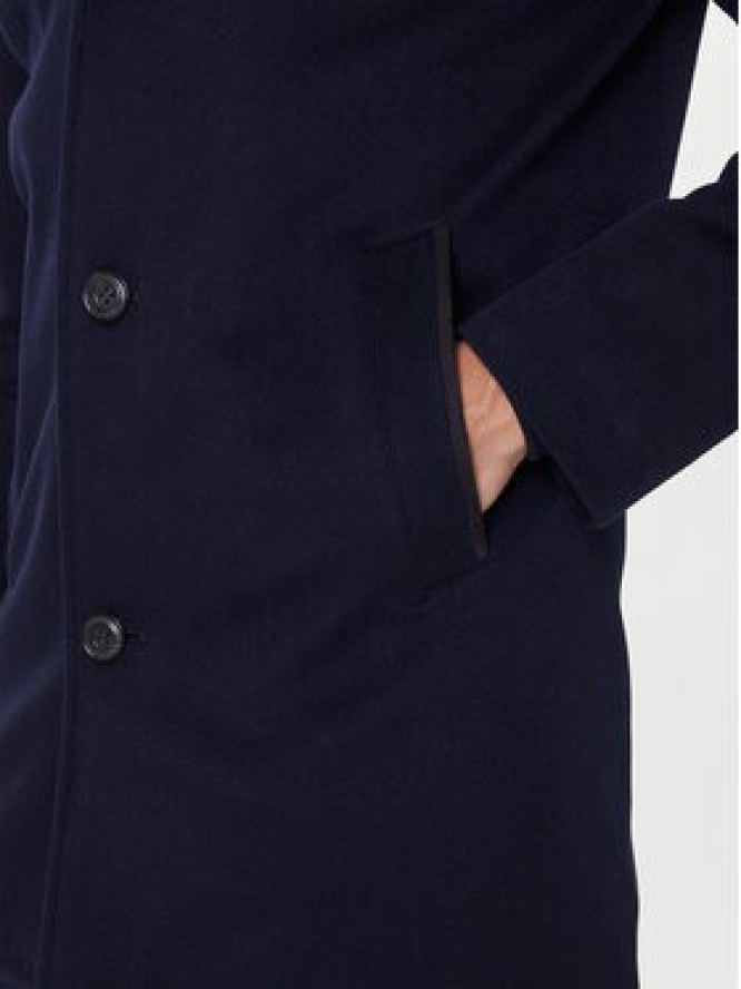 Paul&Shark Płaszcz wełniany 15312418 Granatowy Regular Fit