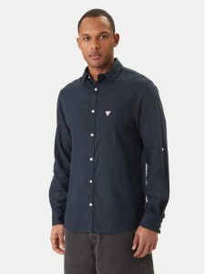 Guess Koszula F6GH06 WG3L0 Granatowy Regular Fit