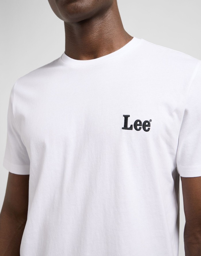 MESKA KOSZULKA LEE SS SMALL LOGO TEE BRIGHT WHITE 112370503