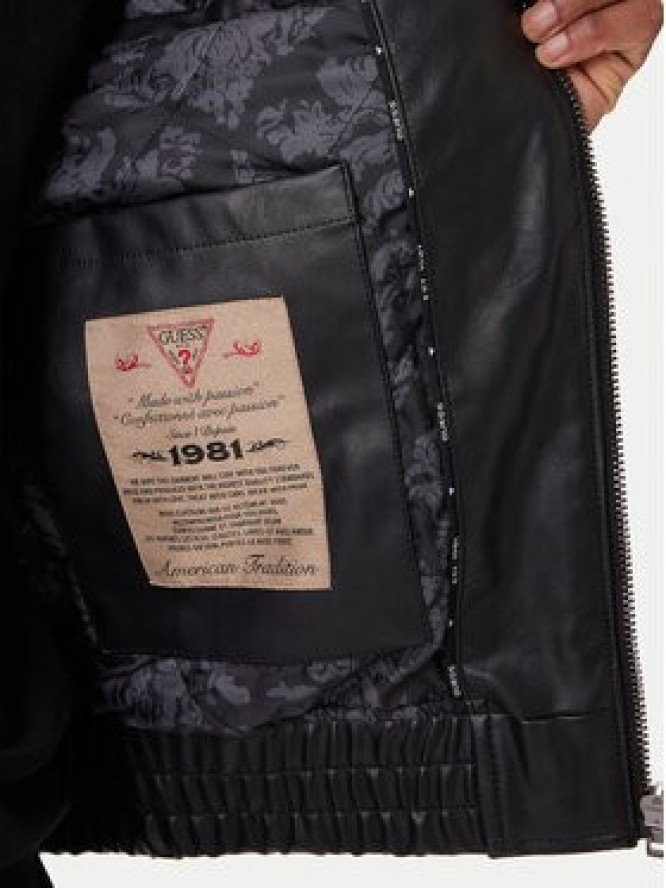 Guess Kurtka z imitacji skóry M6RL0A WJ260 Czarny Regular Fit