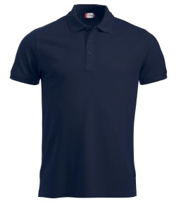 clique Polo Manhattan z prążkami jaquard — dark navy