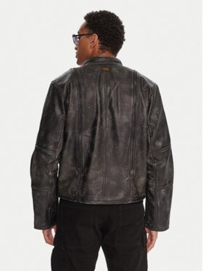 G-Star Raw Kurtka skórzana D26931-E082 Szary Regular Fit