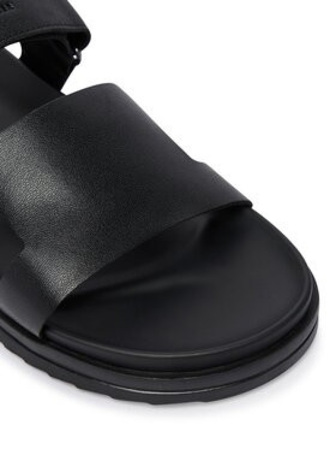 Tommy Hilfiger Klapki Adjustable Premium Lth Sandal FM0FM05773 Czarny